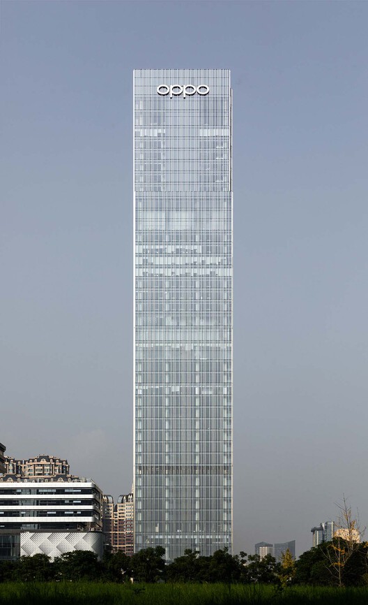 Oppo Technology & Research Center Tower / Gianni Botsford Architects + RJWu & Partner - Экстерьерная фотография, городской пейзаж, фасад