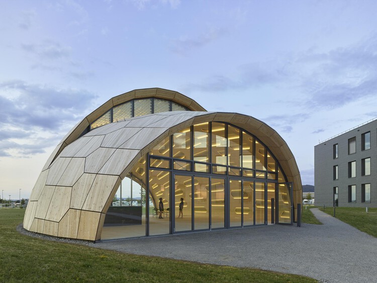   livMatS Biomimetic Shell / ICD/ITKE University of Stuttgart + IntCDC - Экстерьерная фотография, окна, арка