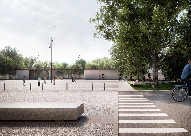 Tomas Ghisellini Architects создает окруженную лесом общественную площадь в Ливраге, Италия — изображение 4 из 13
