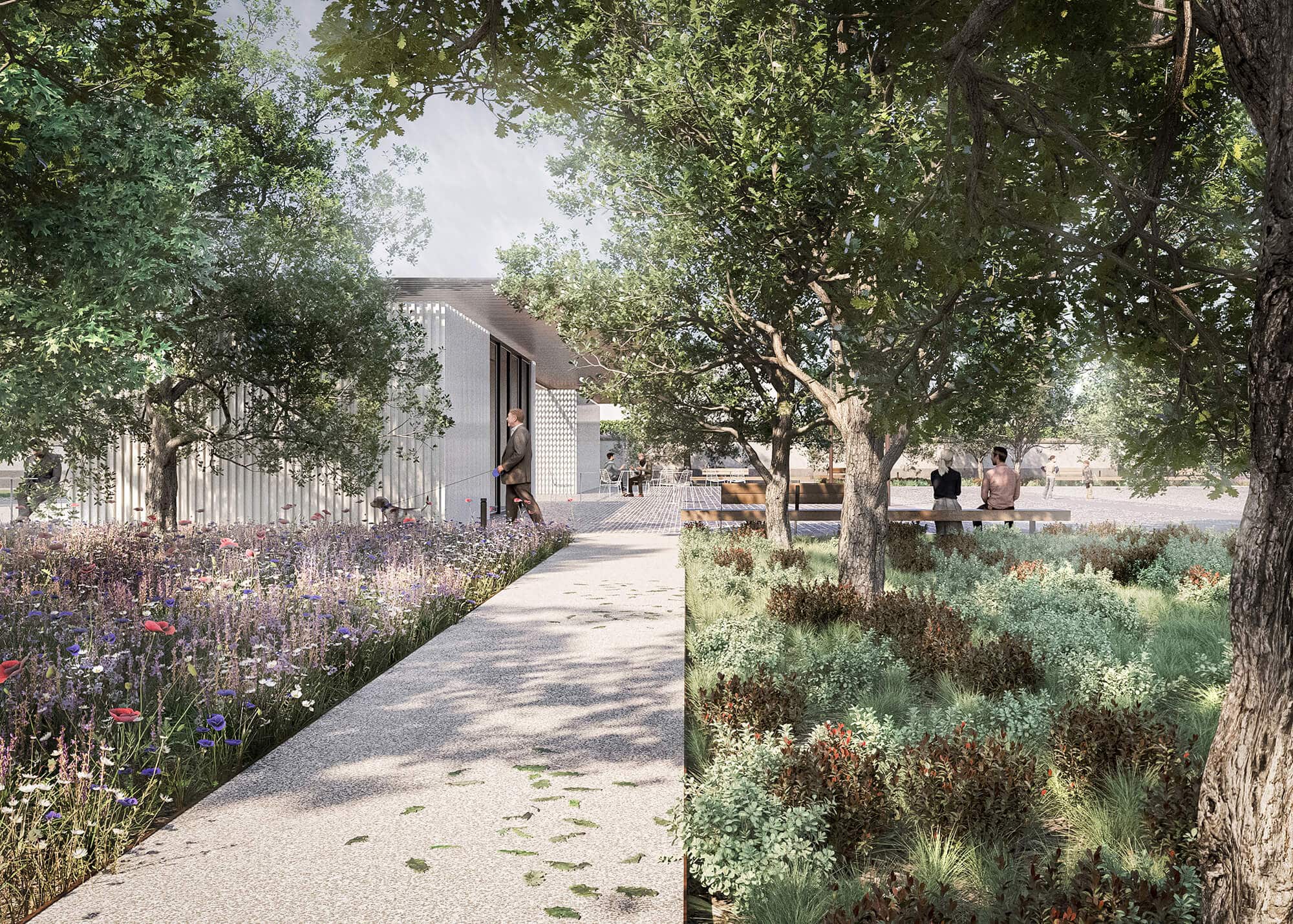 Tomas Ghisellini Architects создает окруженную лесом общественную площадь в Ливраге, Италия