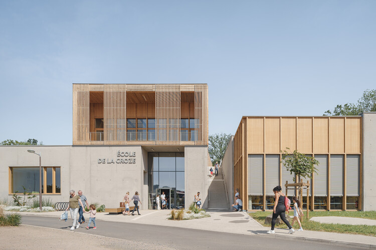 La Croze School / rue royale architectes - Экстерьерная фотография, Фасад