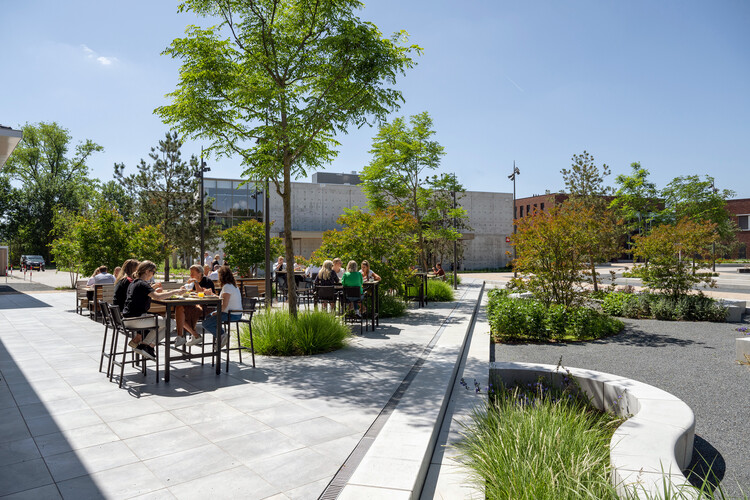 Brainport Human Campus: The Atelier / The Dutch Wave + Hal2 Projects - экстерьерная фотография, стол, стул, сад