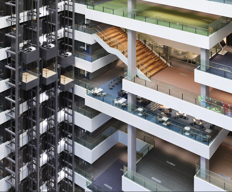 HD Hyundai Global R＆D Center / Nikken Sekkei - Интерьерная фотография, Фасад