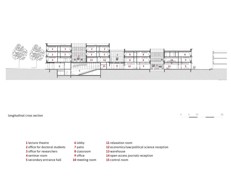 Здание H в кампусе Университета Maison de l'Economie Pessac / Marjan Hessamfar & Joe Vérons architectes associés — Изображение 24 из 26