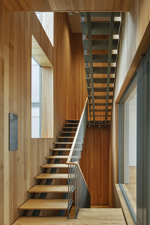 Goldwin Harajuku Building / Studio Hashimura - Интерьерная фотография, лестницы, окна, перила
