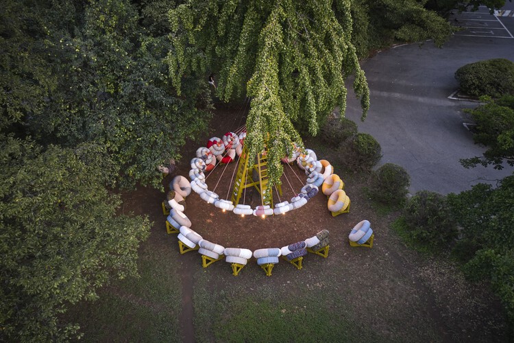 Instalación Bojagi Lounge / Izaskun Chinchilla Architects - Экстерьерная фотография, Сад