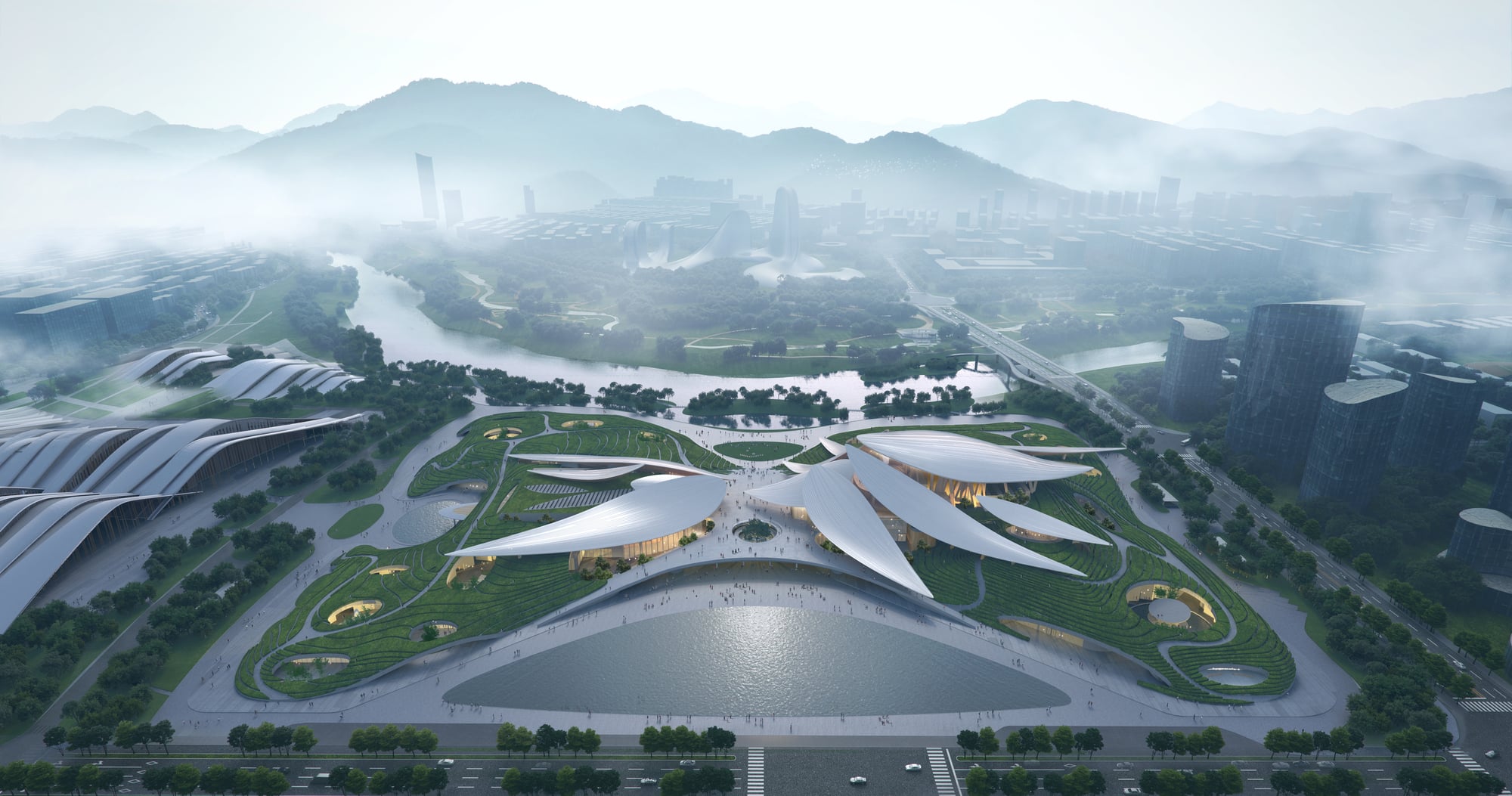 MAD Architects представляет контекстный дизайн для Центра культуры и искусства Анжи на юго-востоке Китая