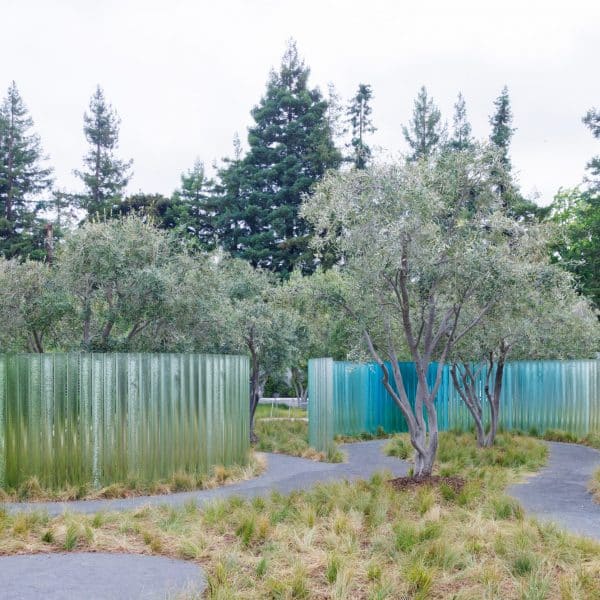 Зеллер и Мойе создают стеклянную скульптуру «Мираж» в Apple Park