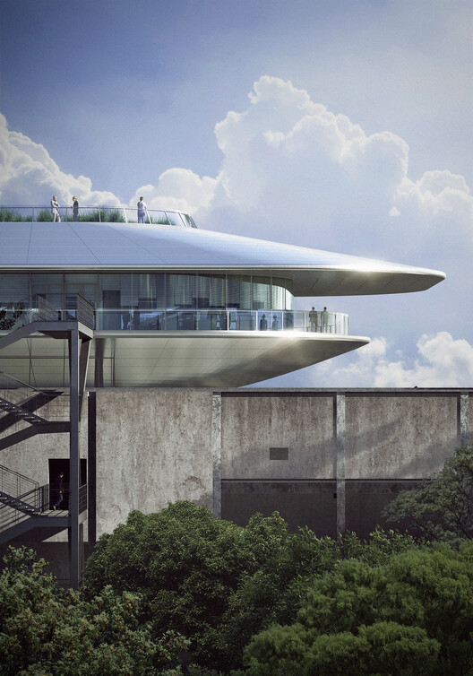 Компания MAD Architects переосмыслила бывший склад цементного завода в Шанхае с помощью плавучего ковчега — изображение 2 из 24