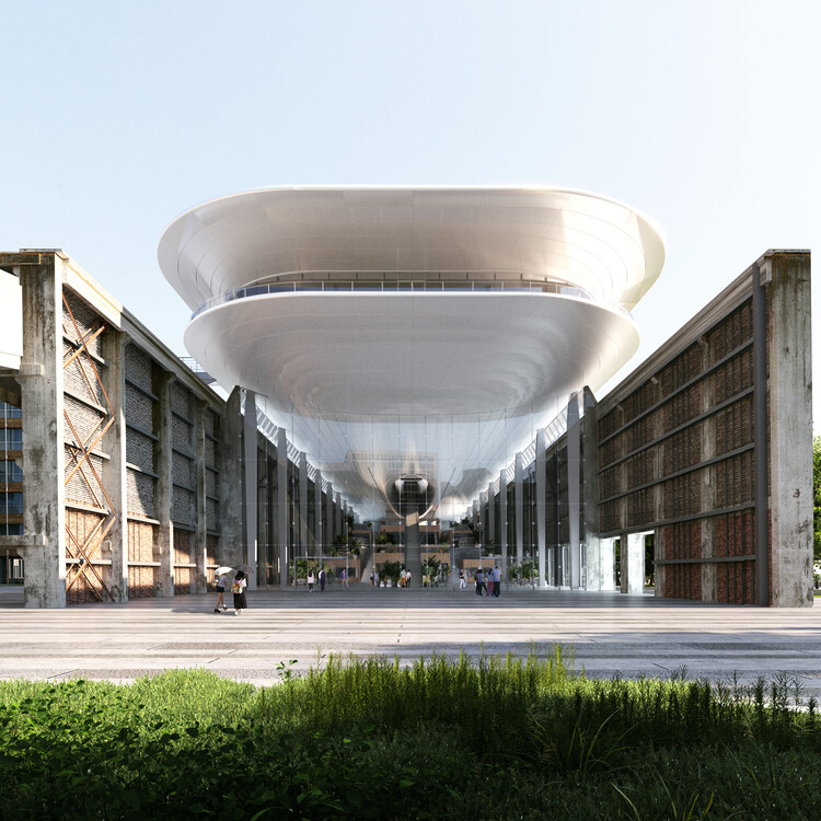 Компания MAD Architects переосмыслила бывший склад цементного завода в Шанхае с помощью плавучего ковчега — изображение 3 из 24