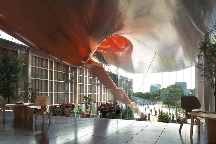 Компания MAD Architects переосмыслила бывший склад цементного завода в Шанхае с помощью плавучего ковчега — изображение 14 из 24