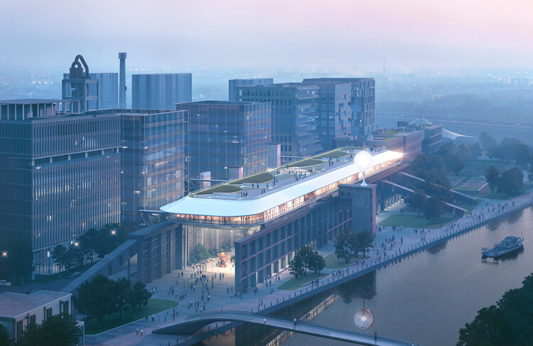 Компания MAD Architects переосмыслила бывший склад цементного завода в Шанхае с помощью плавучего ковчега — изображение 1 из 24