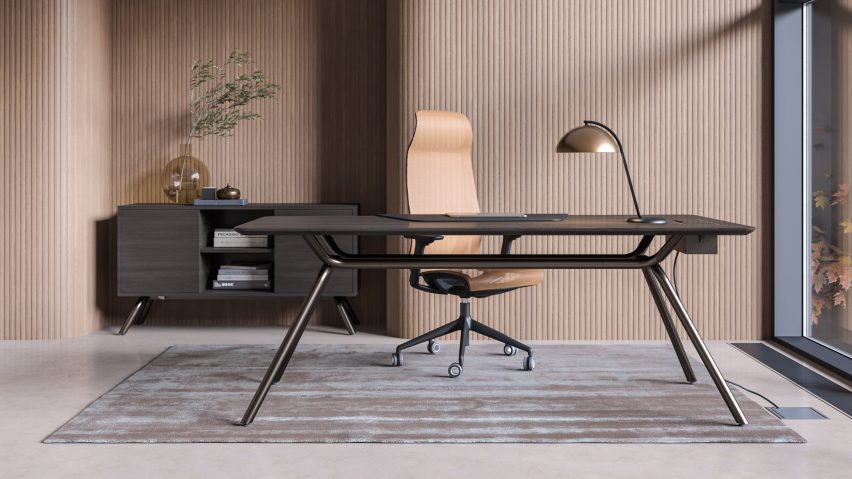 Письменный стол Arqus от Orlandini Design для Narbutas