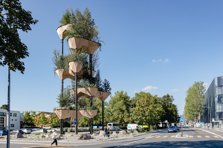 Установка Semiramis / Исследования Грамазио Колера + ETH Zürich + Müller Illien Landschaftsarchitekten + Timbatec Timber Construction Engineers Switzerland + Urban Assets Zug AG - Экстерьерная фотография, окна