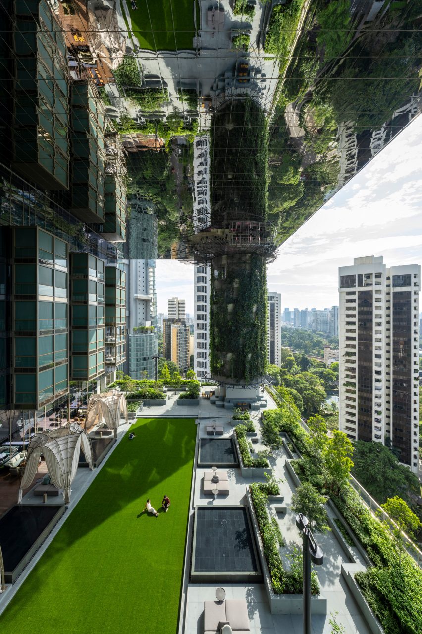 Садовая терраса в отеле Pan Pacific Orchard от WOHA