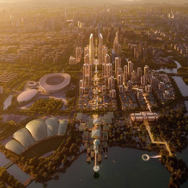 Foster + Partners планирует генеральный план Ханчжоу вокруг «лиственного позвоночника»