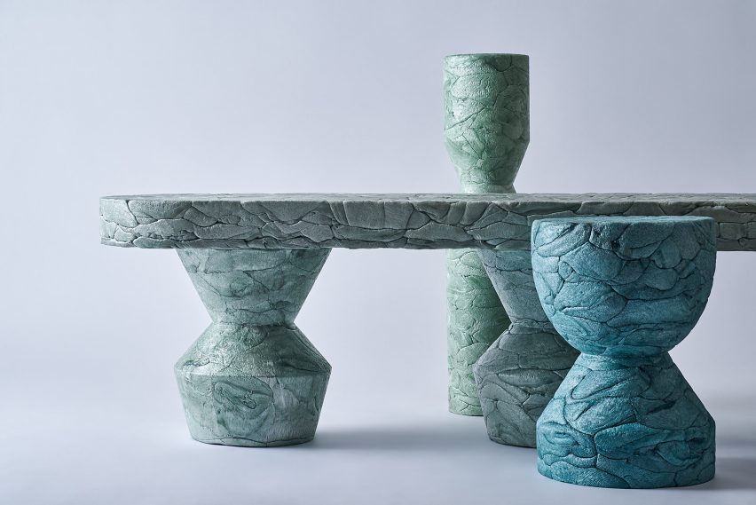 Мебель из пенопласта на выставке Designart Tokyo
