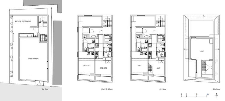 Жилой комплекс в Омори-чо / SEITARO ASO ARCHITECTURE INC. — изображение 25 из 27
