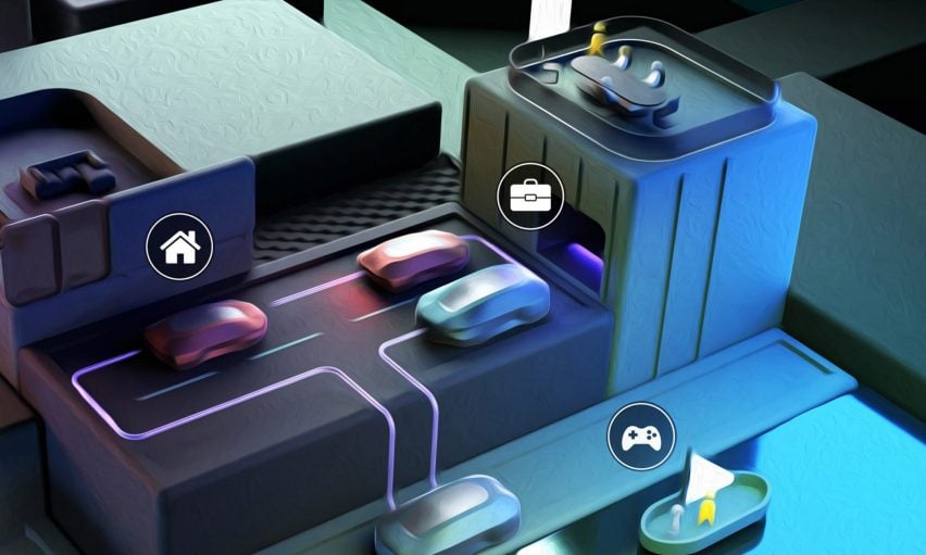 Концепция BExperience Даниэля Чищоня, изображающая автономные мобильные выставочные залы