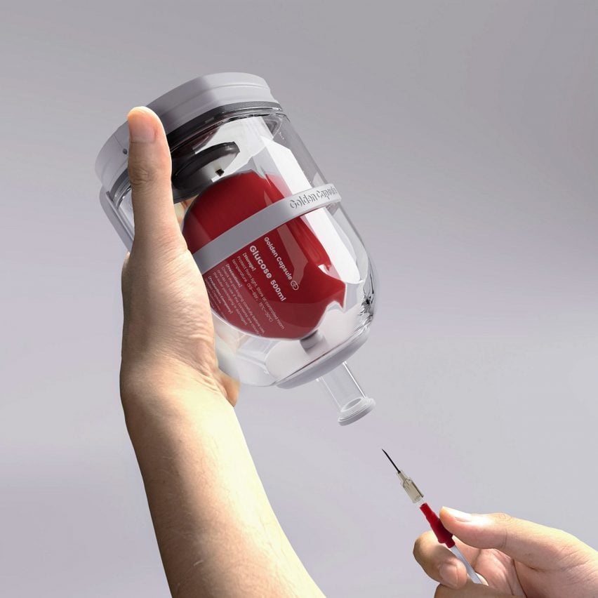 На изображении показано, как «Золотая капсула» получила международную премию James Dyson Awards 2023.