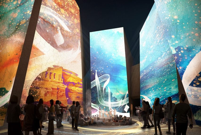 Рендеринг аудиовизуальных инсталляций на выставке Expo 2025 в Осаке