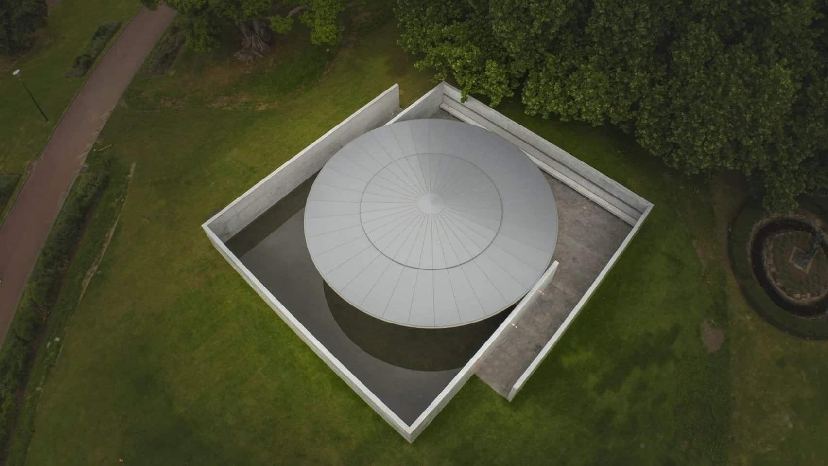 Tadao Ando pavilion Melbourne from above
