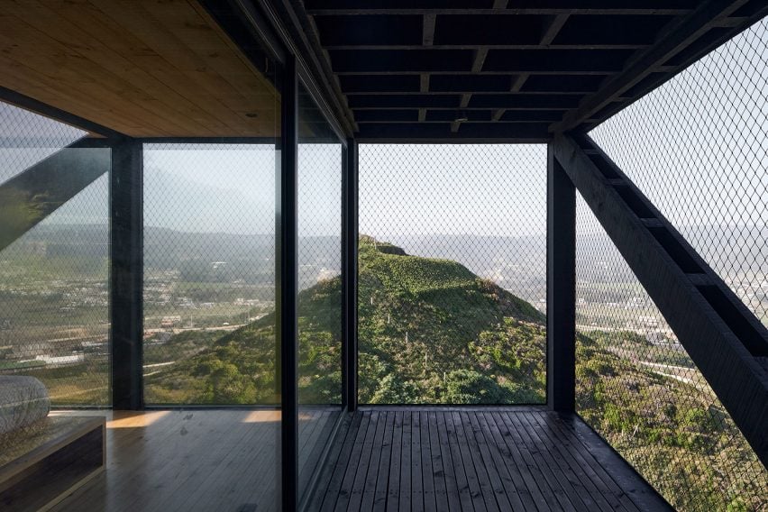 Спальня и терраса в Casa Ladera от WMR Arquitectos