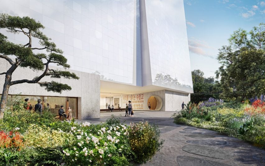 Вход в архив Herzog & de Meuron