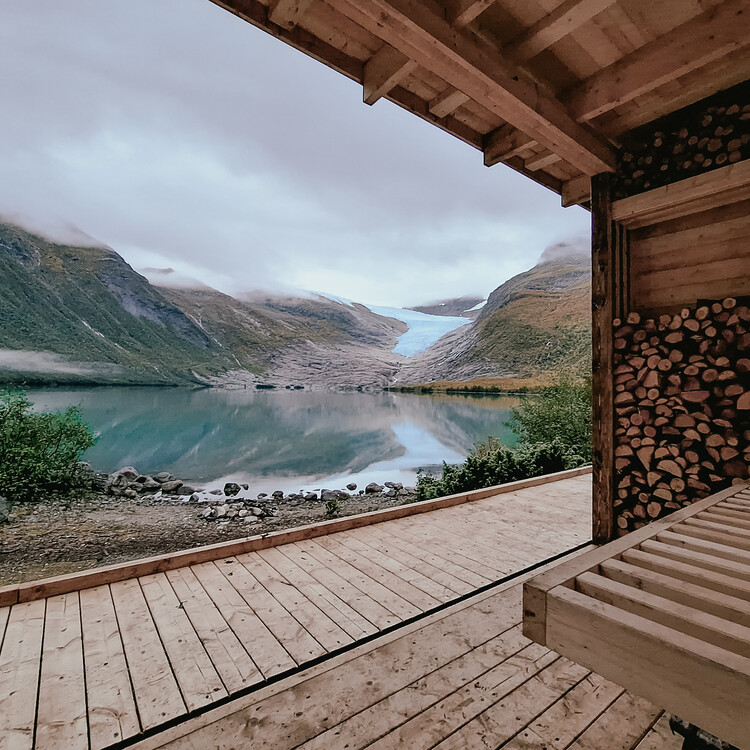 Sauna Svartisen / Fuse Arkitekter - NTNU - Экстерьерная фотография, Набережная, Терраса, Балка
