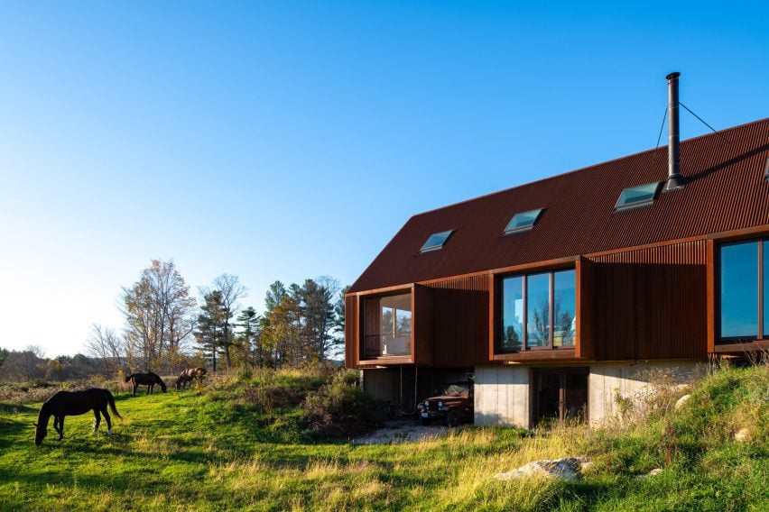 Внешний вид фермерского дома Berkshires в Массачусетсе, автор Kinneymorrow