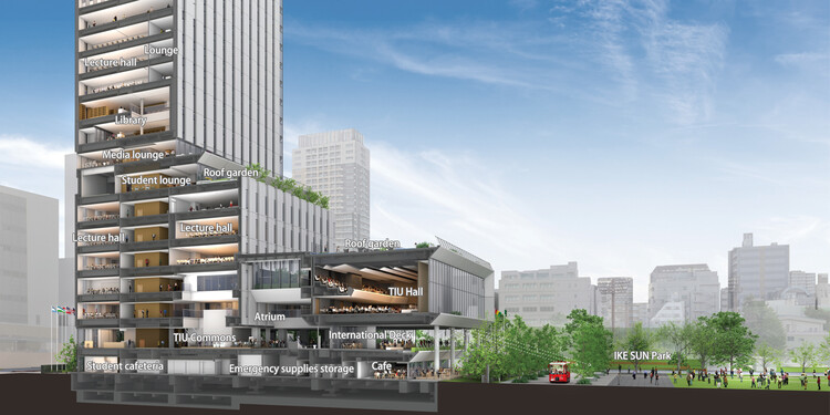 Кампус Токийского международного университета Икебукуро / TAISEI DESIGN Planners Architects & Engineers — изображение 28 из 28