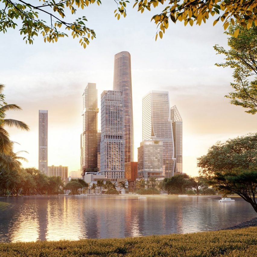 Рендер предстоящего проекта One Bangkok в Таиланде от SOM