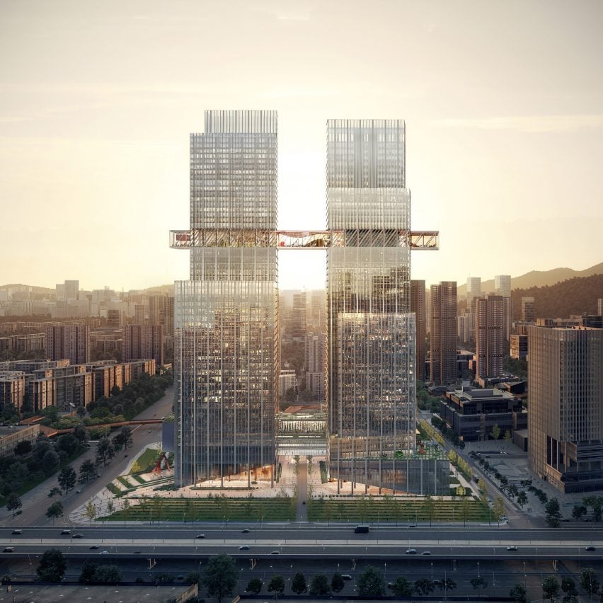 Внешний вид CMG Times Center, Китай, автор OMA