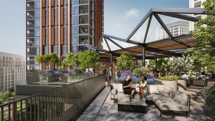 Компания Foster + Partners представляет две новые жилые башни в генеральном плане лондонского парка Кингс-Роуд — изображение 3 из 8
