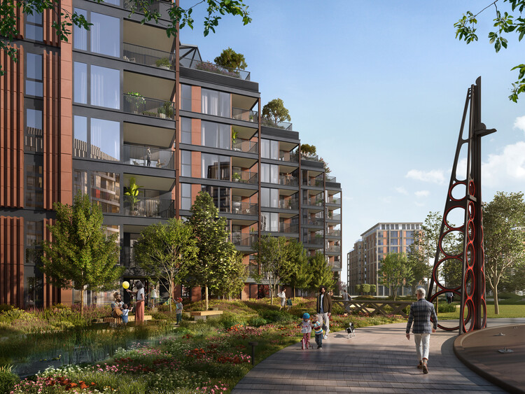 Компания Foster + Partners представляет две новые жилые башни в генеральном плане лондонского парка Кингс-Роуд — изображение 4 из 8