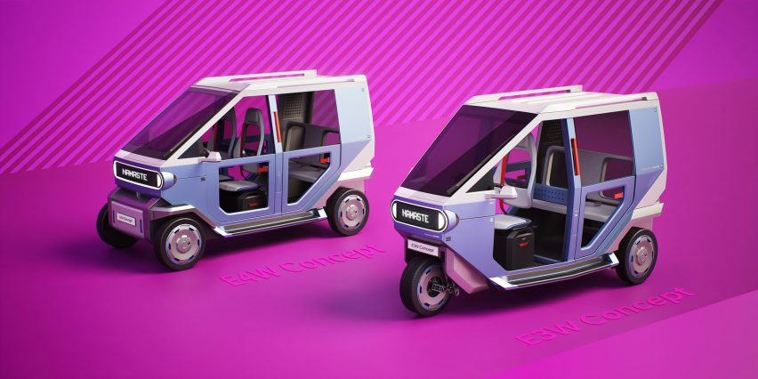 E3W Electric Rickshaw Concept By Hyundai и TVS Motor Company 