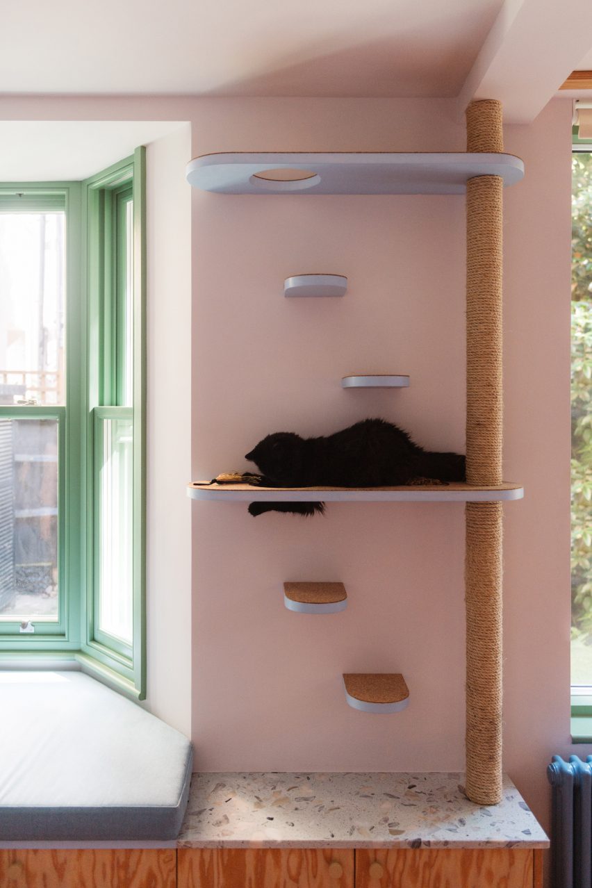 Скалодром для кошек в лондонской пристройке Park House от Office S&M