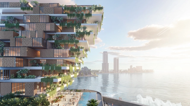 Архитекторы Anastasia Elrouss Architects представляют 3 новых прибрежных жилых проекта на острове Риф, Бахрейн — изображение 1 из 27