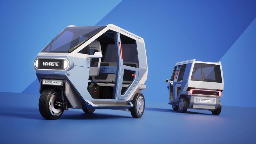E3W Electric Rickshaw Concept By Hyundai и TVS Motor Company
