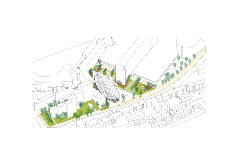 Шаррас Центр рыночный зал общественной парковки и эспланада / Croixmariebourdon Architectes Associés - изображение 20 из 23