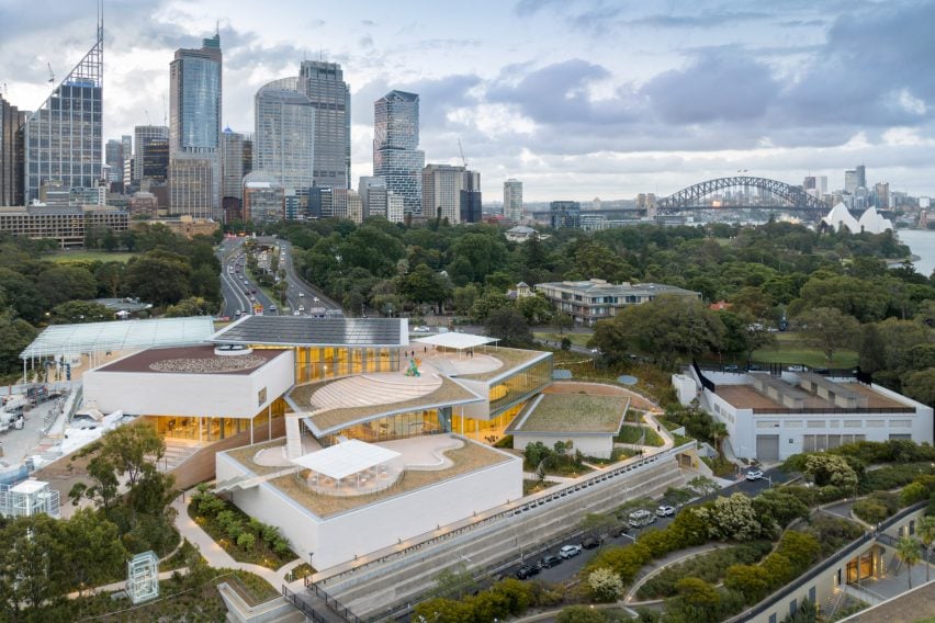 Воздушный вид на Sydney Modern в Австралии Sanaa