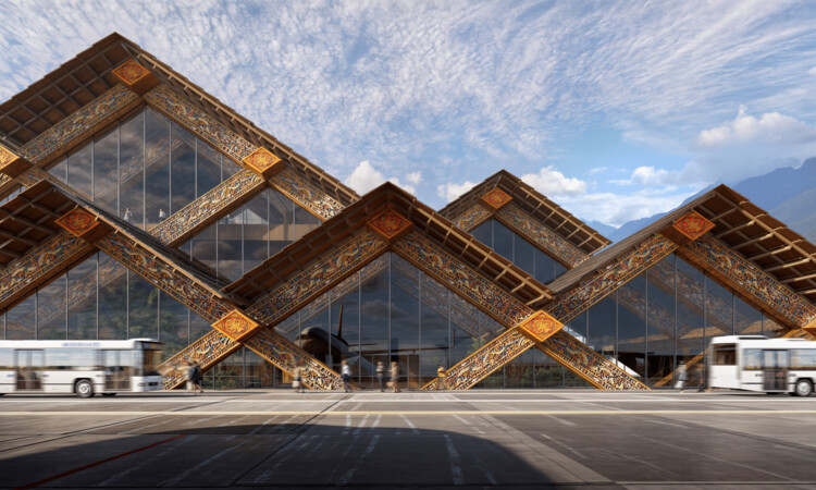 Big Unveils Design для международного аэропорта Bhutan Gelephu, который будет продемонстрирован в Venice Biennale 2025 - изображение 2 из 9