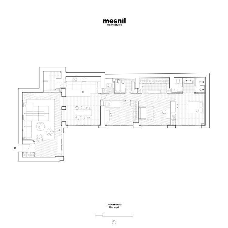 Квартира Cité Griset / Архитектуры Меснила - изображение 20 из 21