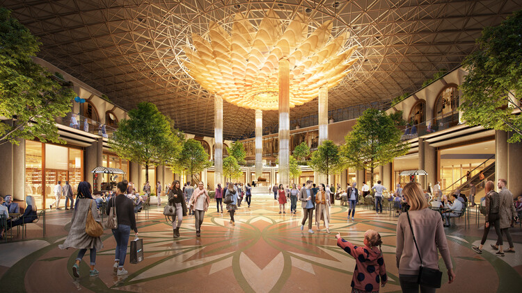 Foster + Partners раскрывает генеральный план и торговый центр для зоны Дворца культуры в Румынии - изображение 6 из 10