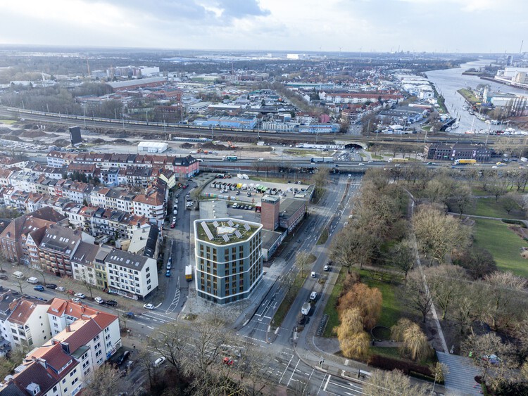 Жизнь на Hoentorsplatz / Hild und K - внешняя фотография, городская пейзажа, вид с аэрофотоснимком
