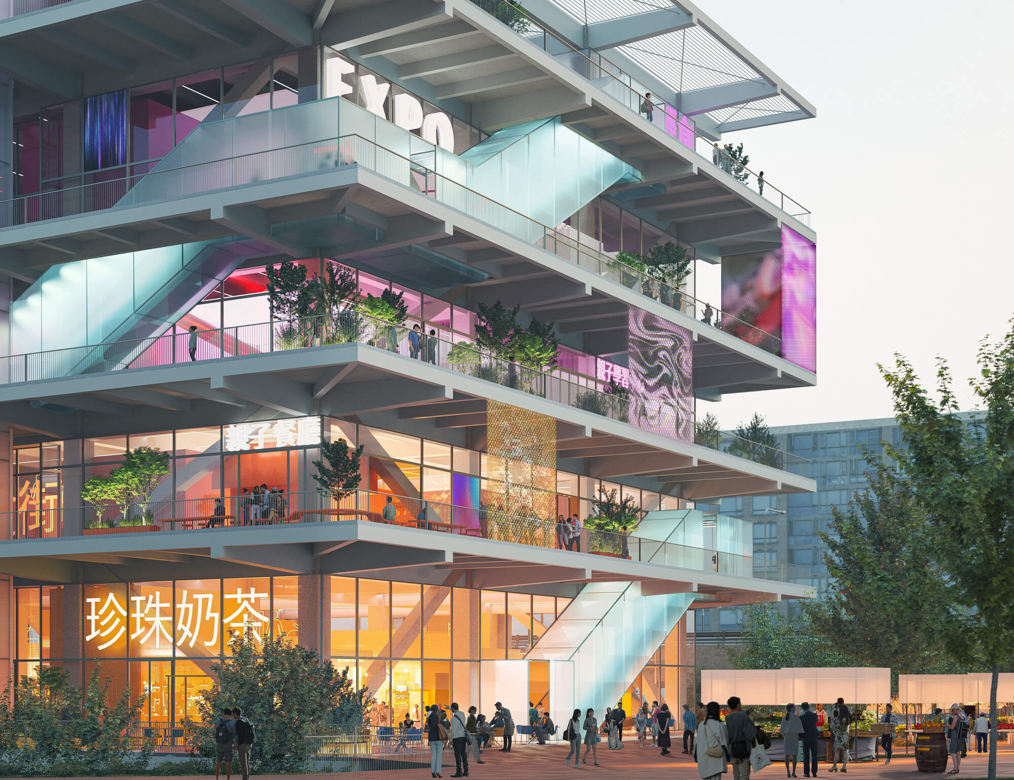 MVRDV «Market Cube» переосмысливает городской рынок как гибкий вертикальный центр в Zhubei, Тайвань