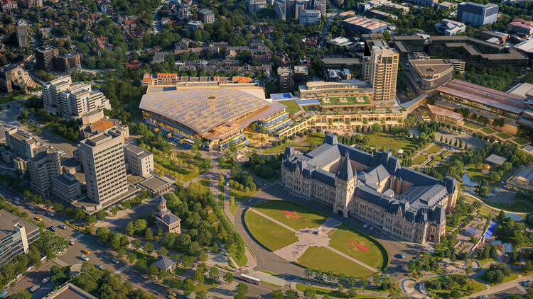 Foster + Partners раскрывает генеральный план и торговый центр для зоны дворца культуры в Румынии - изображение 1 из 10