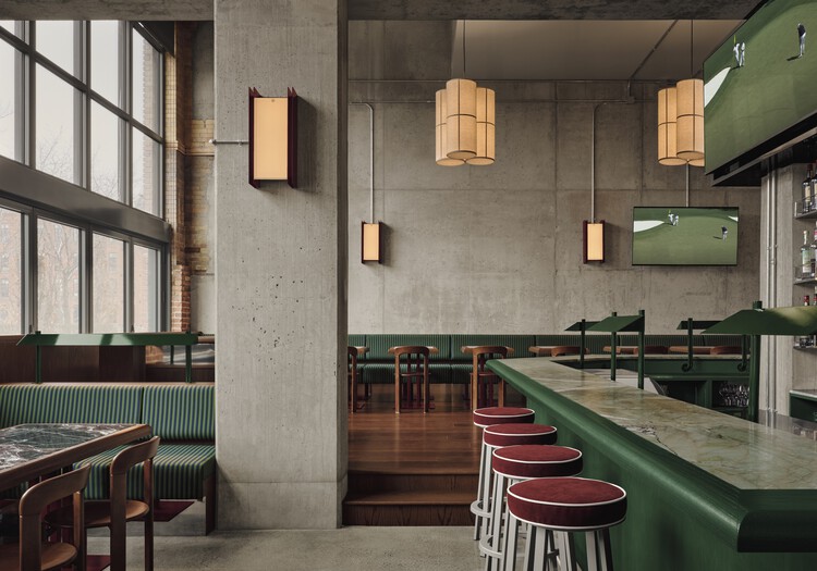 Muni Indoor Golf Club / Ivy Studio - Интерьерная фотография, дерево, стул