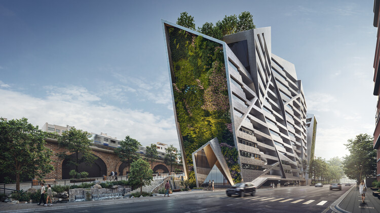 Студия Libeskind выигрывает конкуренцию за трансформирование района станции Issy-Le-Moulineaux в Париже с смешанным зданием-изображение 1 из 4