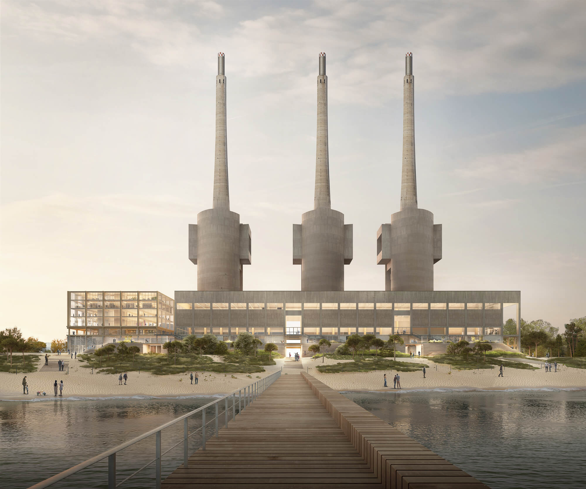 Garcés de Seta Bonet и Marvel Architects выигрывают конкуренцию, чтобы превратить три дымохода в Catalunya Media City